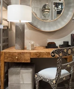 Made Goods Essex Stool Gray Hair On Hide Leather New Arrivals