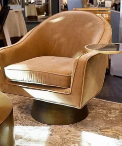 Worlds Away New Arrivals Monaco Round Cigar Table Gold