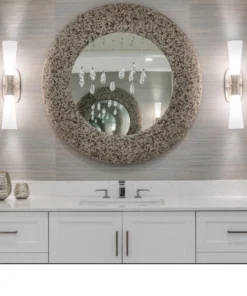 Currey And Company Batad Shell Mirror Round New Arrivals