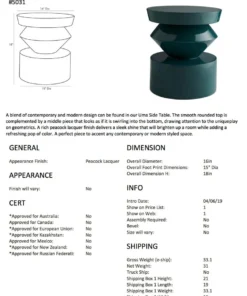 Arteriors Home Uma Side Table 13 Arteriors Home Uma Side Table