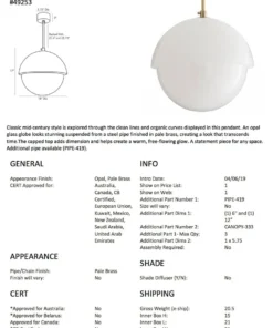 Arteriors Home Underwood Pendant Pale Brass New Arrivals 14 Arteriors Home Underwood Pendant Pale Brass New Arrivals