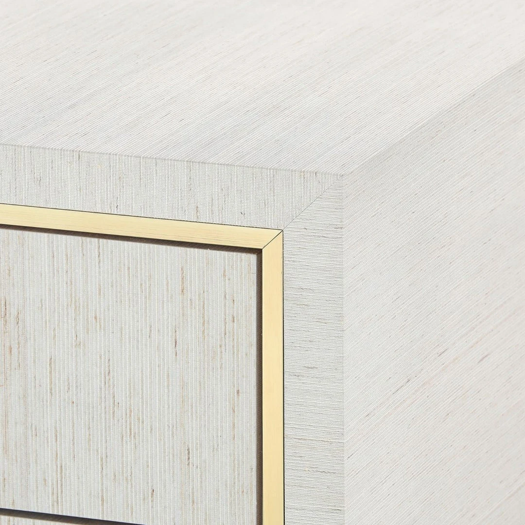 Bungalow 5 New Arrivals Parker Large 5 Drawer Chest Silver Lacquered Grasscloth 8 Bungalow 5 New Arrivals Parker Large 5 Drawer Chest Silver Lacquered Grasscloth