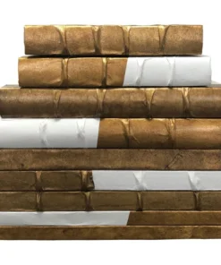 E Lawrence New Arrivals Antique Gold And Dipped White Book Set Of 9
