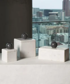 Global Views La Boite Marble Box Set Of Three