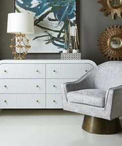 Worlds Away Valentina Chest White Lacquer