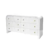 Worlds Away Valentina Chest White Lacquer