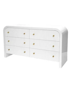 Worlds Away Valentina Chest White Lacquer