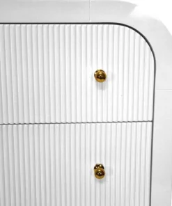 Worlds Away Valentina Chest White Lacquer