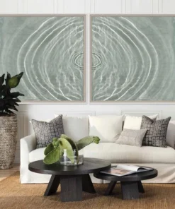 Natural Curiosities New Arrivals Ripple Diptych 1 Framed Artwork