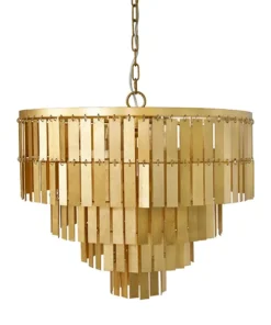 Worlds Away Priscilla Chandelier Gold Leaf
