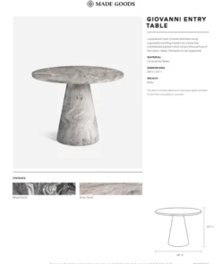 Made Goods Giovanni Entry Table Gray Swirl Lacquered Resin New Arrivals 15 Made Goods Giovanni Entry Table Gray Swirl Lacquered Resin New Arrivals