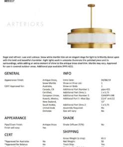 Arteriors Home New Arrivals Utterson Chandelier