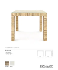 Bungalow 5 New Arrivals Valentina Papyrus Game Table Natural 10 Bungalow 5 New Arrivals Valentina Papyrus Game Table Natural