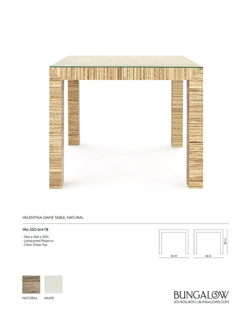 Bungalow 5 New Arrivals Valentina Papyrus Game Table Natural 4 Bungalow 5 New Arrivals Valentina Papyrus Game Table Natural