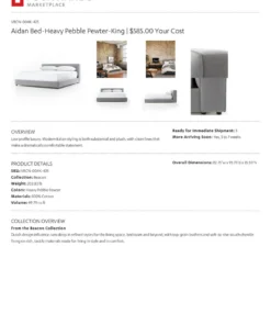 Four Hands Aidan Bed Pebble Pewter 23 Four Hands Aidan Bed Pebble Pewter