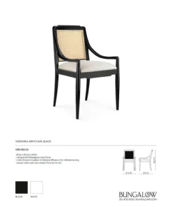 Bungalow 5 New Arrivals Veronika Armchair Black 19 Bungalow 5 New Arrivals Veronika Armchair Black
