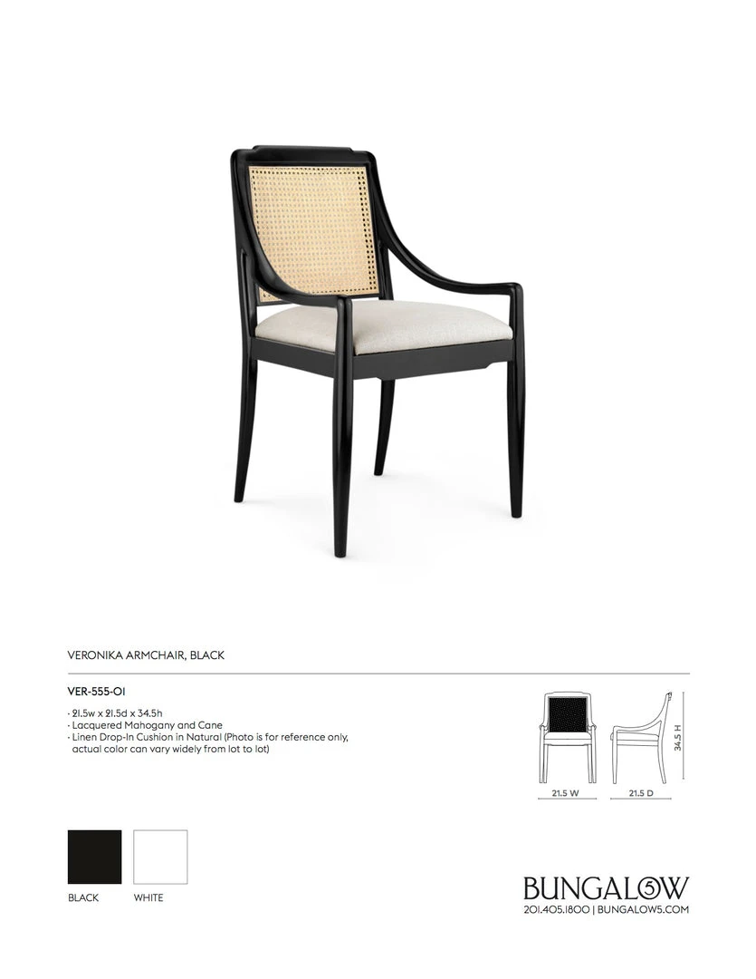 Bungalow 5 New Arrivals Veronika Armchair Black 10 Bungalow 5 New Arrivals Veronika Armchair Black