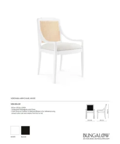 Bungalow 5 New Arrivals Veronika Armchair White