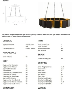 Arteriors Home Vaughn Fixed Chandelier 12 Arteriors Home Vaughn Fixed Chandelier