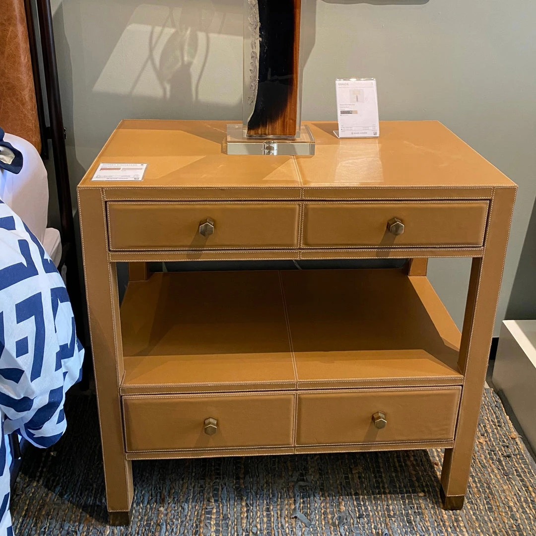 Made Goods Conner Double Nightstand Dark Tan New Arrivals 2 Made Goods Conner Double Nightstand Dark Tan New Arrivals