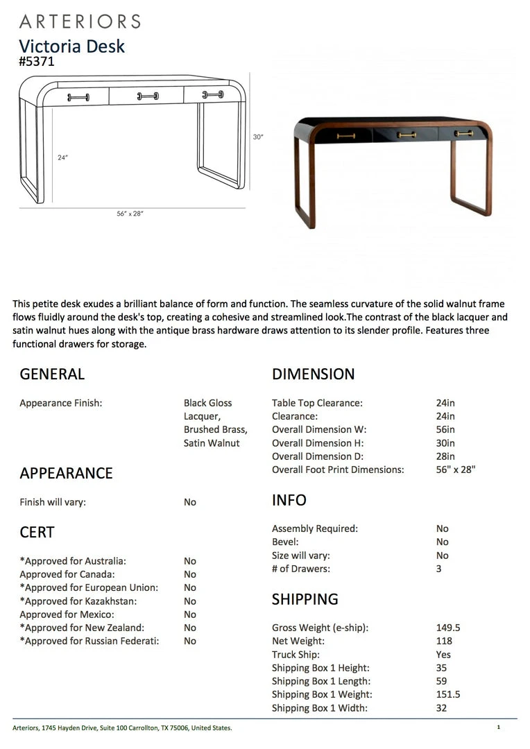 Arteriors Home New Arrivals Victoria Desk 5 Arteriors Home New Arrivals Victoria Desk