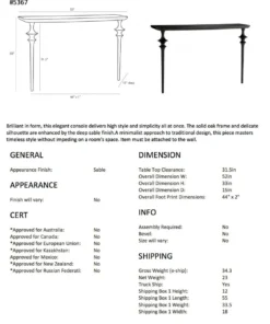 Arteriors Home Villegas Console