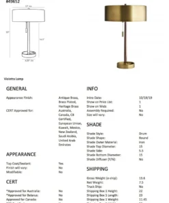 Arteriors Home New Arrivals Violetta Lamp Antique Brass 14 Arteriors Home New Arrivals Violetta Lamp Antique Brass
