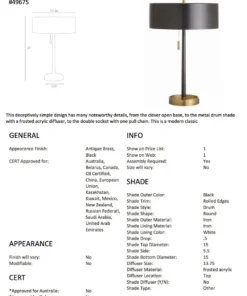 Arteriors Home Violetta Lamp Black New Arrivals