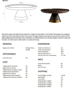 Arteriors Home Violi Cocktail Table