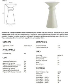 Arteriors Home Vlad Side Table