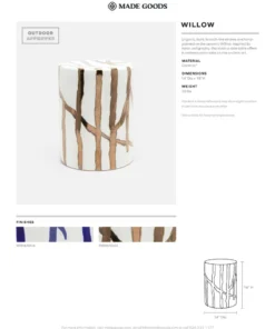 Made Goods Willow Stool Gold