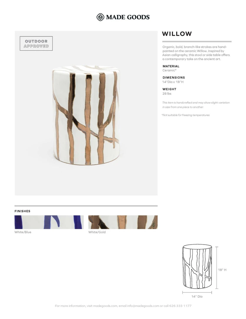 Made Goods New Arrivals Willow Stool Blue 4 Made Goods New Arrivals Willow Stool Blue
