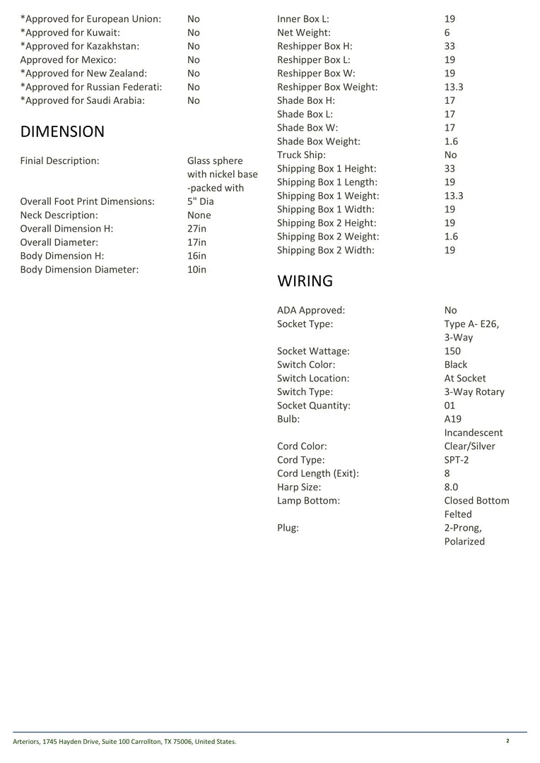 Arteriors Home Walter Table Lamp 5 Arteriors Home Walter Table Lamp