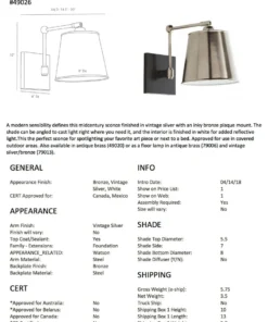 Arteriors Home New Arrivals Watson Sconce Silver