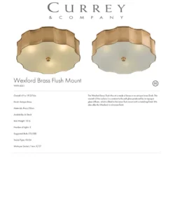 Currey And Company Wexford Flush Mount Brass 9 Currey And Company Wexford Flush Mount Brass