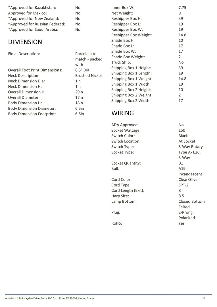 Arteriors Home Wheaton Table Lamp White Crackle New Arrivals 6 Arteriors Home Wheaton Table Lamp White Crackle New Arrivals