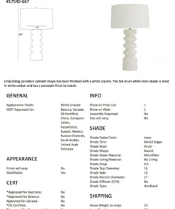 Arteriors Home Wheaton Table Lamp White Crackle New Arrivals 10 Arteriors Home Wheaton Table Lamp White Crackle New Arrivals