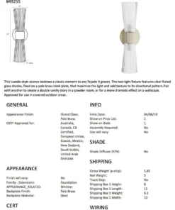 Arteriors Home Whittier Sconce Pale Brass