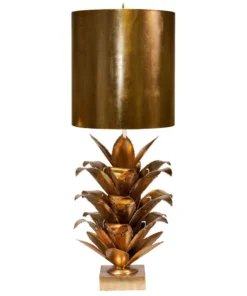 Worlds Away New Arrivals Arianna Table Lamp Gold Leaf