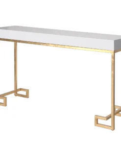 Worlds Away New Arrivals Barsanti White Console Gold 5 Worlds Away New Arrivals Barsanti White Console Gold