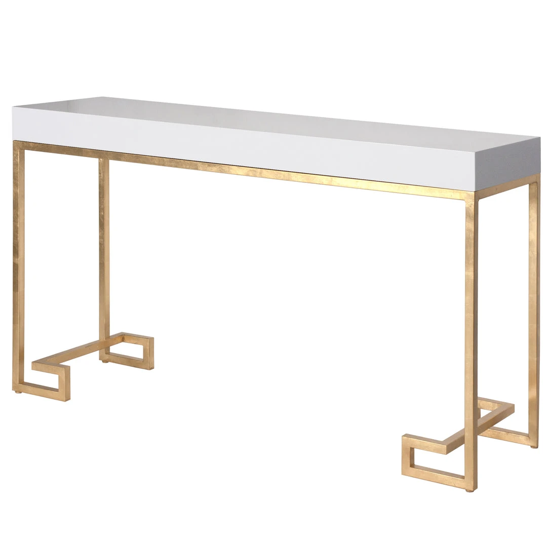 Worlds Away New Arrivals Barsanti White Console Gold 3 Worlds Away New Arrivals Barsanti White Console Gold