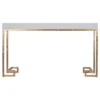 Worlds Away New Arrivals Barsanti White Console Gold