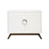 Worlds Away Bernard Two Door Cabinet Nickel