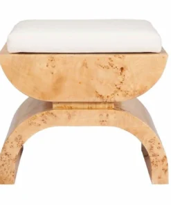 Worlds Away Biggs Stool Burl Wood