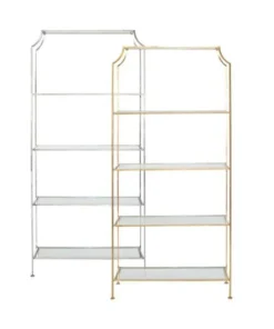 Worlds Away New Arrivals Chloe Etagere Gold Leaf