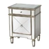 Worlds Away Claudette Mirrored Nightstand Silver Leaf New Arrivals