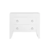 Worlds Away Easton White Side Table Nickel New Arrivals