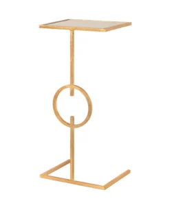 Worlds Away Georgia Cigar Table Gold Leaf