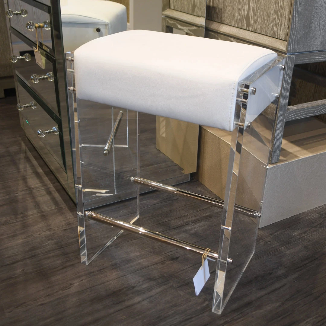 Worlds Away New Arrivals Indy Counter Stool White And Nickel 2 Worlds Away New Arrivals Indy Counter Stool White And Nickel