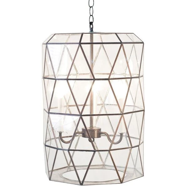 Worlds Away New Arrivals Moderna Lantern Faceted Glass 1 Worlds Away New Arrivals Moderna Lantern Faceted Glass